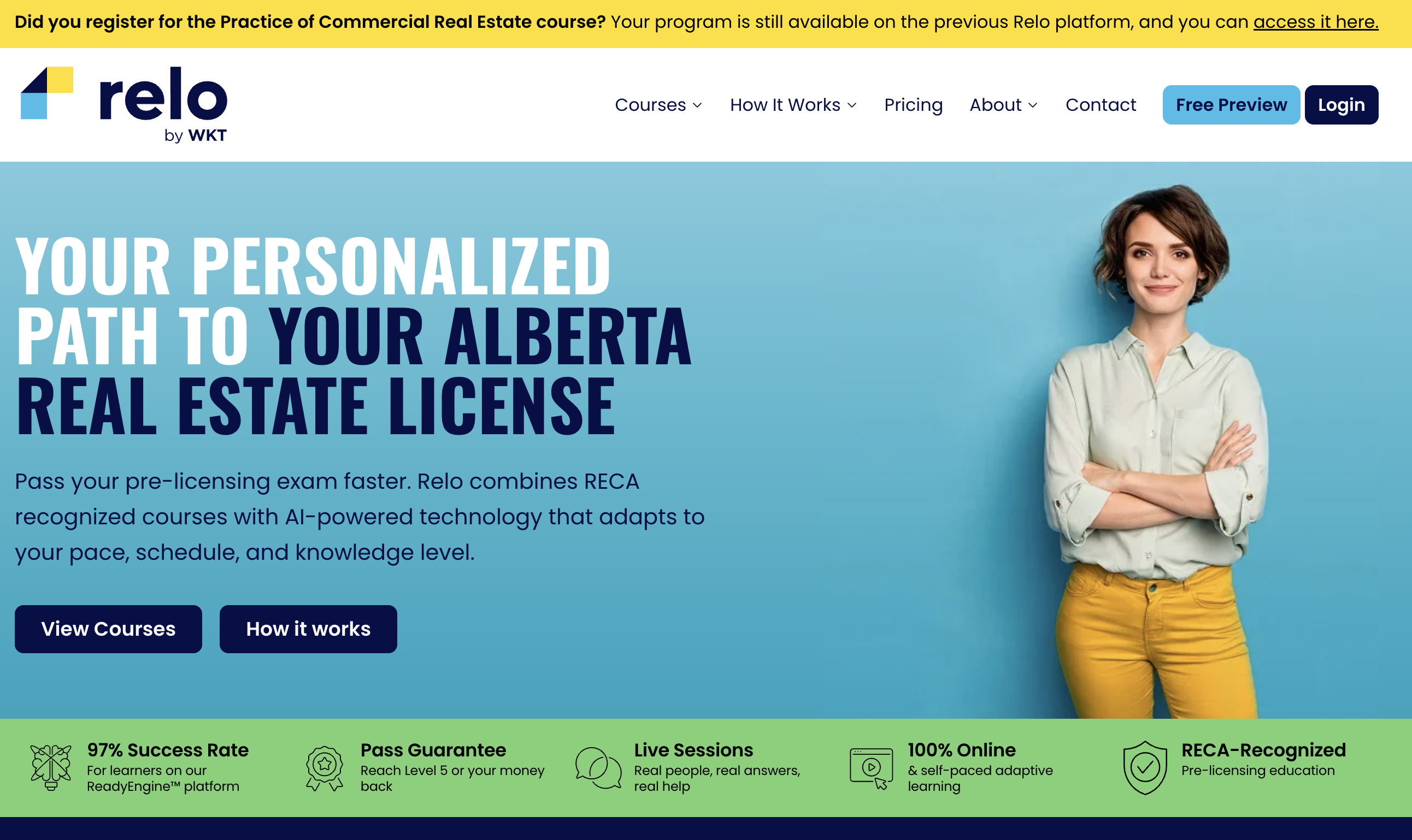 Relo by WKT, Alberta real estate licensing on the ReadyEngine platform