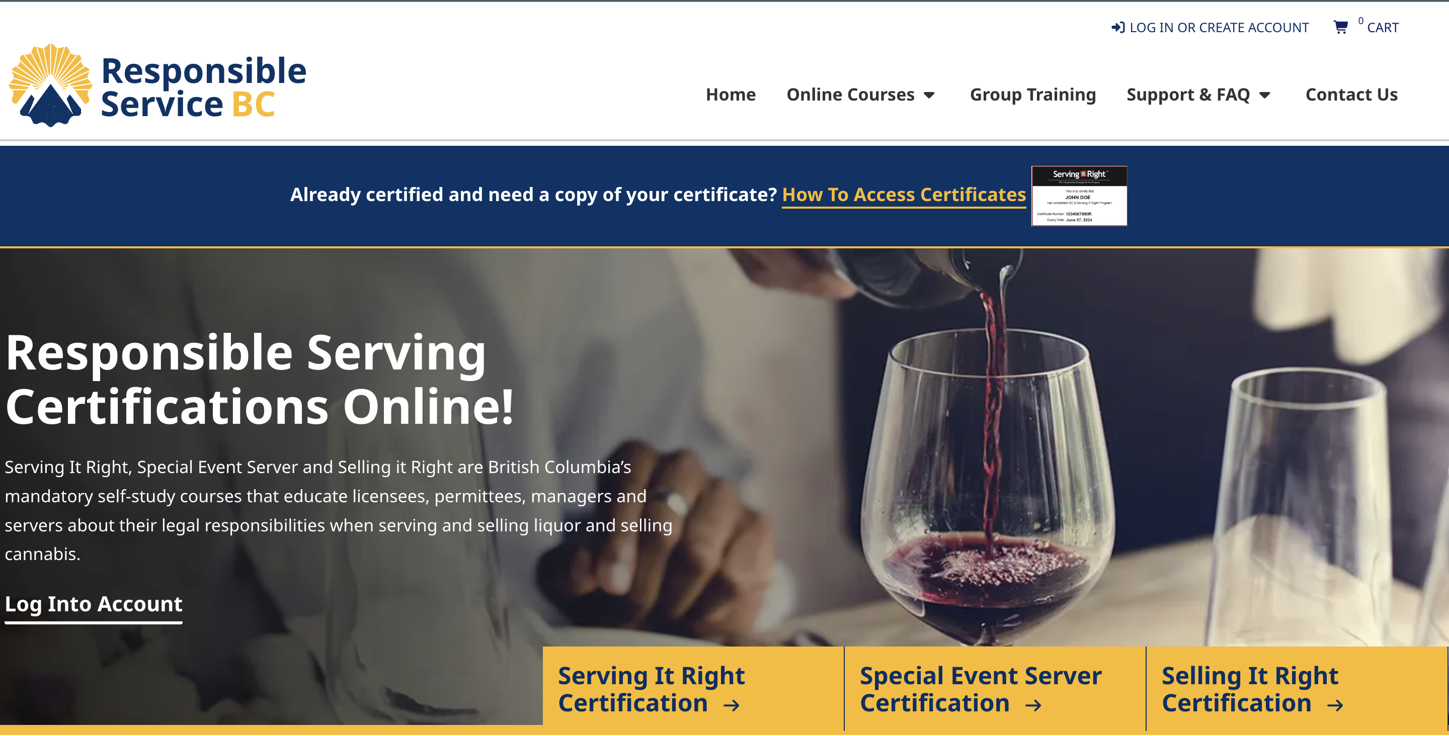 Responsible Service BC, LCRB's mandatory serving certifications, powered by WKT