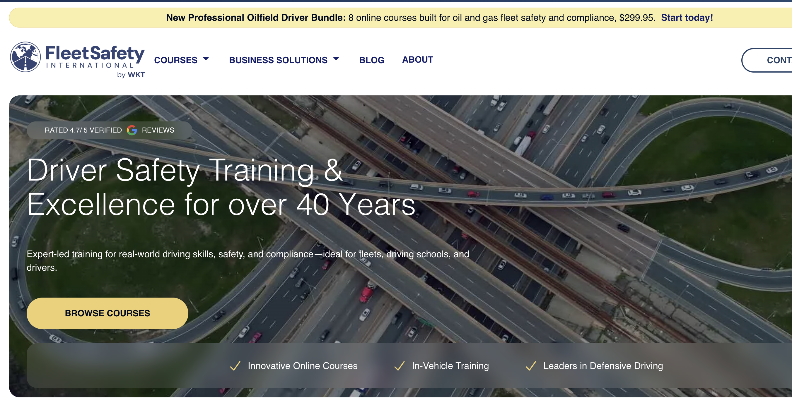 Fleet Safety International by WKT, driver safety training for over 40 years